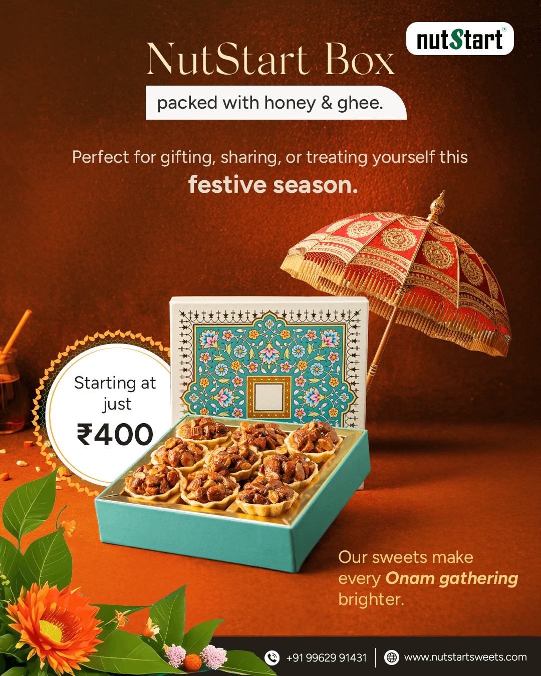 NutStart festive box creative design